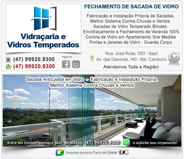 envidraçamento de sacada de vidro temperado blindex cortina 100% guarda corpo fechamento reiki varanda instalação fabricação balneário camboriú bc preço